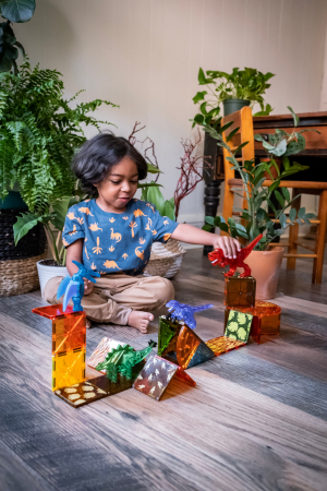 Magna Tiles Dino World, set magnetic 40 de piese [2]