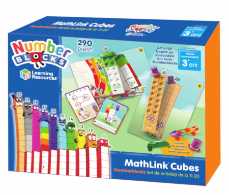 Rechizite Scoala Gradinita - MathLink®Cubes Numberblocks in romana - Set de activitati de la 11 - 20