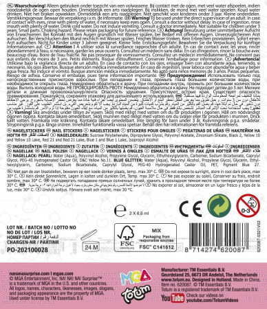 Mini set de manichiura pentru copii, oja alba perlata si sclipici albastru Na!Na!Na! Surprise [5]
