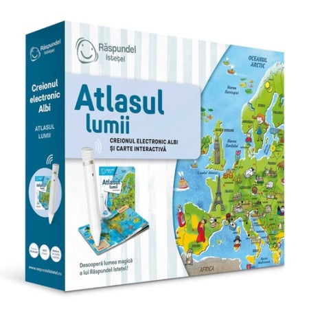 Noutati - Pachet Raspundel Istetel, creion si carte Atlasul lumii
