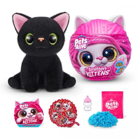 Pets Alive - Jucarie de plus interactiva pisica cu accesorii supriza, Smitten Kittens [4]