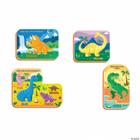 Puzzle de baie pentru bebeluși, cu piese mari de spumă, dinozaurii rapizi - Dinosaur Bath Puzzle [2]