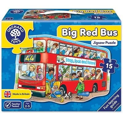 3-6 ani - Puzzle de podea Autobuzul (15 piese) BIG BUS