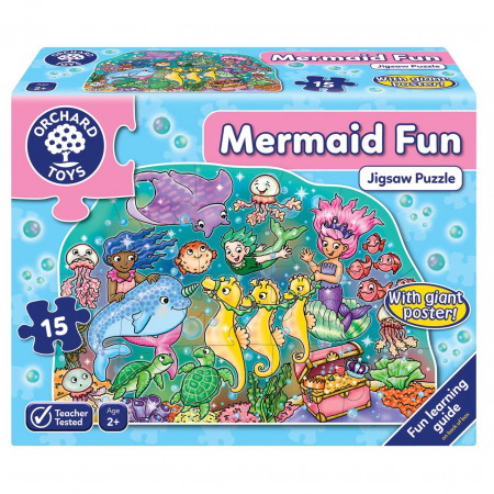 3-6 ani - Puzzle de podea Distractia Sirenelor MERMAID FUN PUZZLE