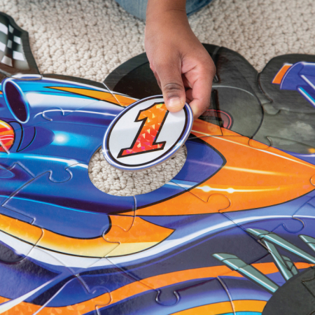 Puzzle de podea in forma de masina de curse, Racecar Floor Puzzle [4]