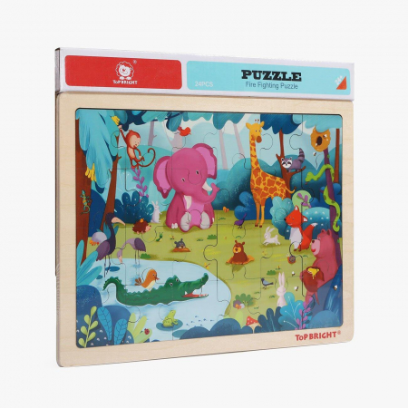 Puzzle-uri - Puzzle din lemn - Animalute jucause