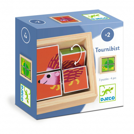 Jocuri Bebelusi - Puzzle forme rotative Tournibist, Djeco