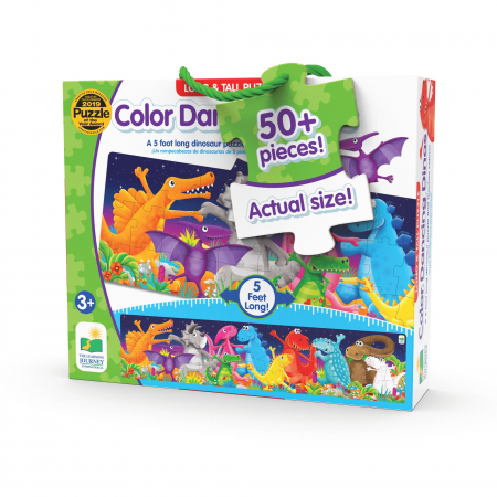 3-6 ani - Puzzle Lung De Podea - Dinozauri Colorati