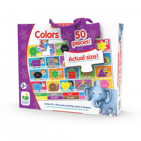 3-6 ani - Puzzle Mare De Podea - Culori Si Forme - Eng