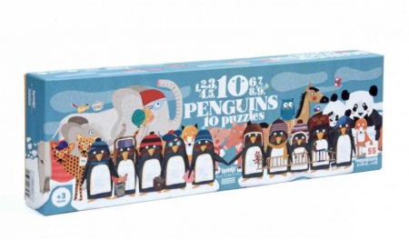 Puzzle progresiv 1,2,3..10 pinguini Londji [1]