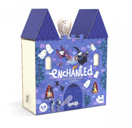 Jocuri Educative - Puzzle reversibil Castelul bantuit, Londji