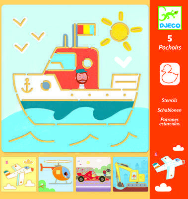 Jocuri Creative - Sabloane Vehicule Djeco