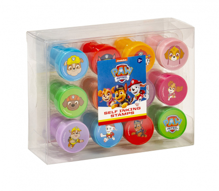 3-6 - Set 12 stampile Paw Patrol, Patrula Catelusilor cu tus propriu