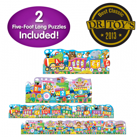 Set 2 Puzzle-Uri Trenul Urias Cu Numere Si Litere - Eng [1]