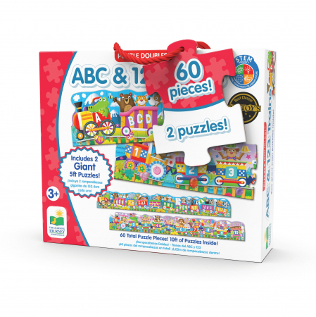 Puzzle-uri - Set 2 Puzzle-Uri Trenul Urias Cu Numere Si Litere - Eng