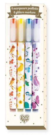 Promotii - Set carioca (marker) cu sclipici Djeco