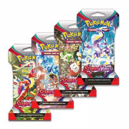 Cadouri copii - Set 10 cartonase POKEMON TCG Scarlet si Violet, sezon nou 2023