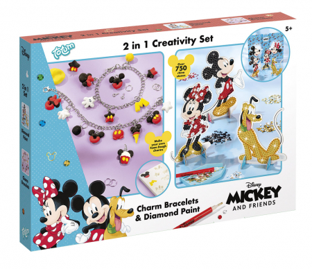 6-99 - Set creativ 2 in 1, Bratari cu pandantive si pictura cu diamante