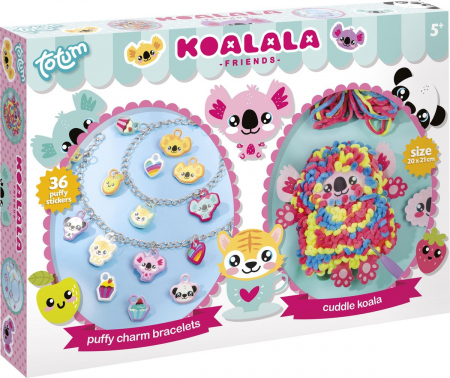 Jocuri Creative - Set creativ 2 in 1 Koala - bratari si pernuta in forma de urs Koala