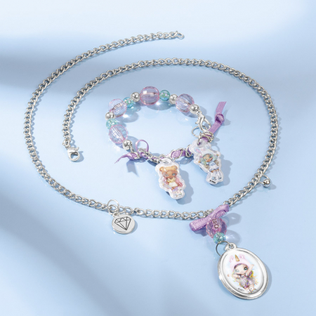 Set creativ 3 in 1, Tablouri cu diamante, Cutie de bijuterii si set de bijuterii Na!Na!Na! Surprise [4]