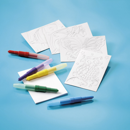 Set creativ de desenat cu sabloane si carioci spray [6]
