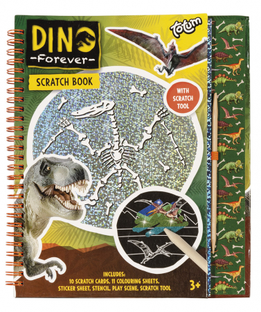 Jocuri Creative - Set creativ de razuit si colorat cu dinozauri
