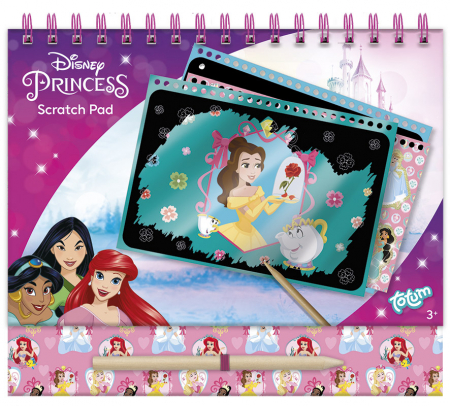 3-6 ani - Set creativ de razuit si colorat Disney Princess