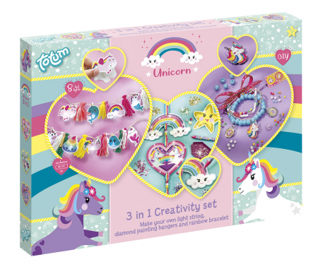 Promotii - Set creativ DIY 3 in 1, bratari, decorariuni si ghirlanda