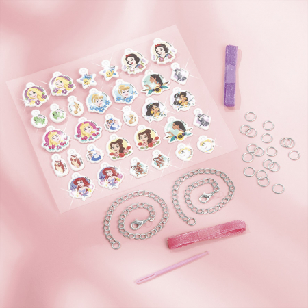 Set creativ DIY Bratari cu pandantive moi 2D cu slipici, Disney Princess [2]