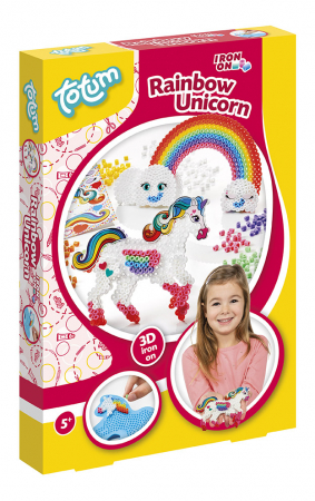 Jocuri Creative - Set creativ DIY cu margele de calcat- Rainbow Unicorn