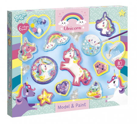 Promotii - Set creativ DIY Modeleaza si picteaza unicorni