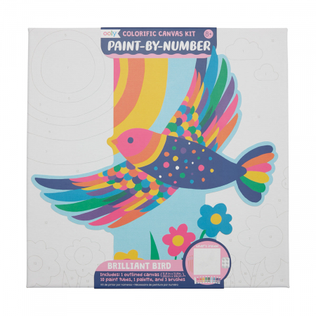 Rechizite Scoala Gradinita - Set creativ Picteaza pe numere - Brilliant Bird