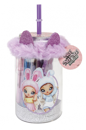 6-99 - Set cu accesorii creative cu iepurasi, sub forma de pahar cu pai Na!Na!Na! Surprise