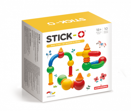 Jocuri Magnetice - Set cu magneti Stick-O, Basic 10 piese