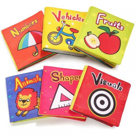 Jocuri Bebeluşi - Set de 6 carticele fosnitoare impermeabile