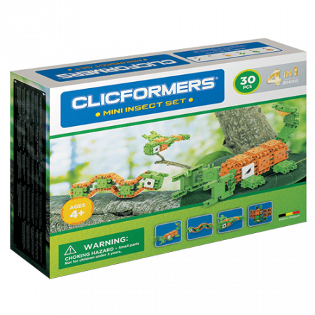 Jocuri Educative - Set de construit Clicformers- Insecte, 30 piese