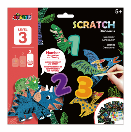 Rechizite Scoala Gradinita - Set de razuit  -Dinozauri Nivel 3