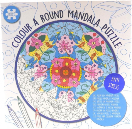 Jocuri Creative - Set DIY Coloreaza propriul puzzle - mandala- albastru