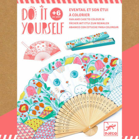 Rechizite Scoala Gradinita - Set DIY Djeco, Evantai Koneko