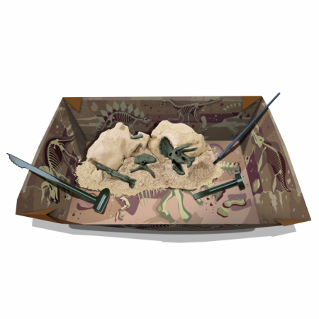 Set educativ Sapa si descopera Dinozauri - Triceratops [2]