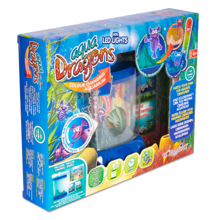 Jocuri Educative - Set educativ STEM - AQUA DRAGONS® Habitat Deluxe in culori schimbatoare si LED-uri