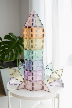 Set magnetic Magblox - 102 piese magnetice de constructie PASTEL transparente [8]
