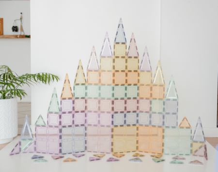 Set magnetic Magblox - 102 piese magnetice de constructie PASTEL transparente [2]