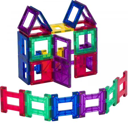 Promotii - Set Playmags - 24 piese magnetice de constructie