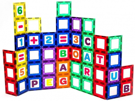 Promotii - Set Playmags 80 piese magnetice de constructie
