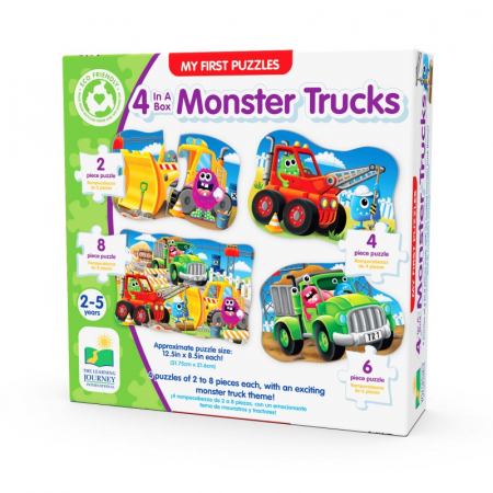 Puzzle-uri - Set Primele Mele 4 Puzzle-Uri Monster Truck