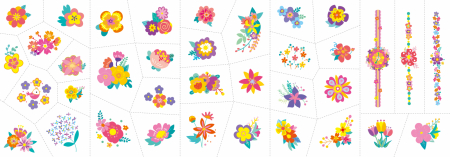 Stickere pentru unghii si tatuaje - Flori [3]