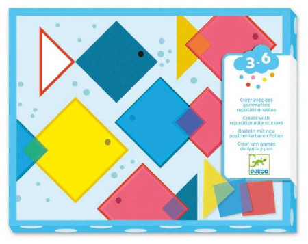 Promotii - Stickere repozitionabile, patrate magice Djeco
