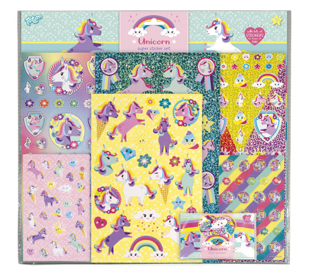 Jocuri Creative - Super set abtibilduri cu unicorni