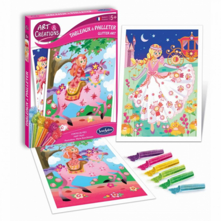 Tablou cu sclipici Poveste, Atelier creativ cu sclipici [1]